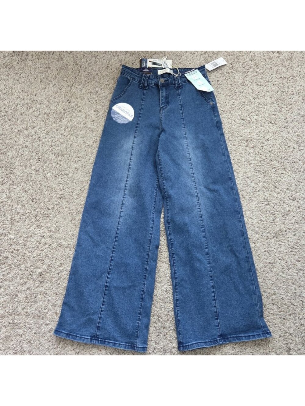 Angels of Difference Jeans Womens 6/28 Wide Leg High Rise Dark Wash Tags
